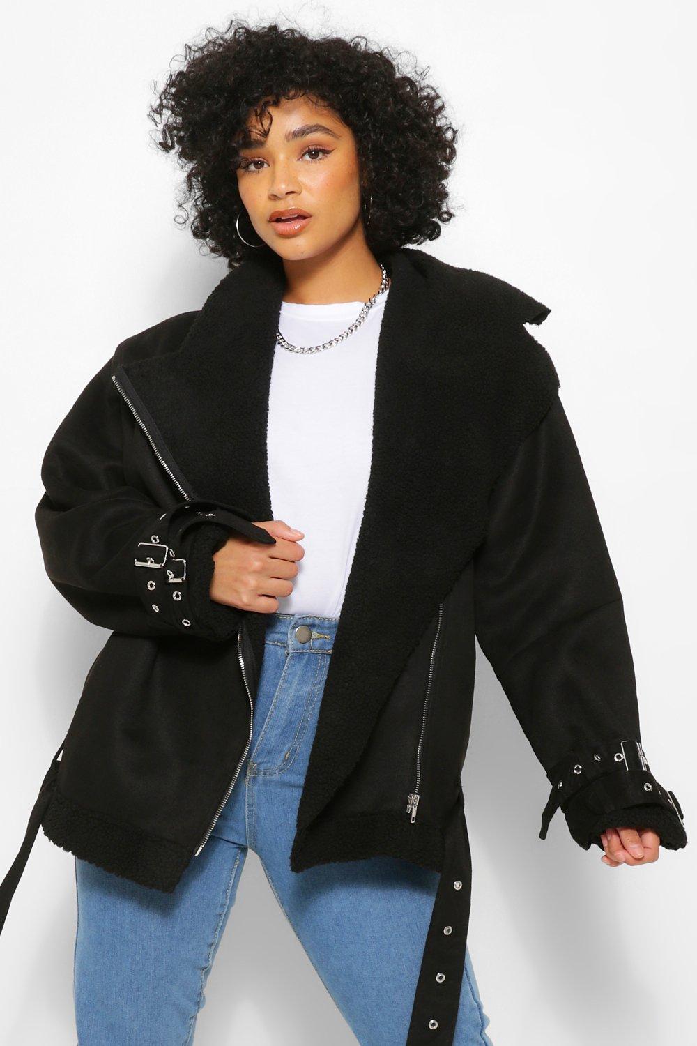 Aviator coat sales plus size