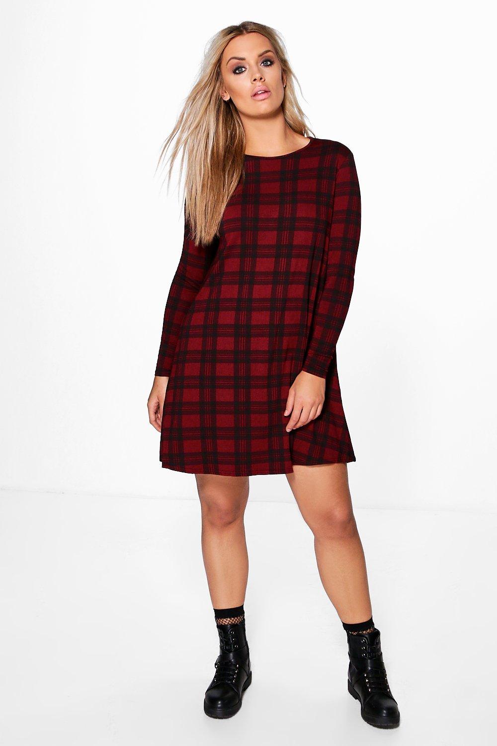 tartan swing dress