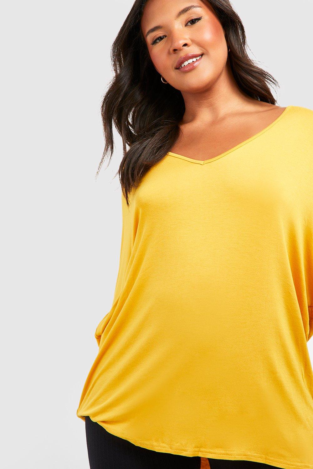 plus size yellow shirt