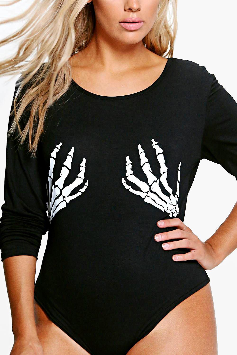 Long sleeve best sale skeleton bodysuit