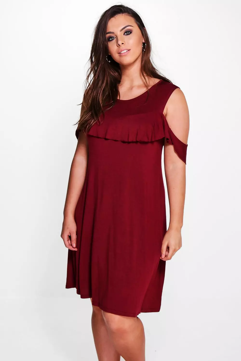 Harlow ruffle shop shoulder dress