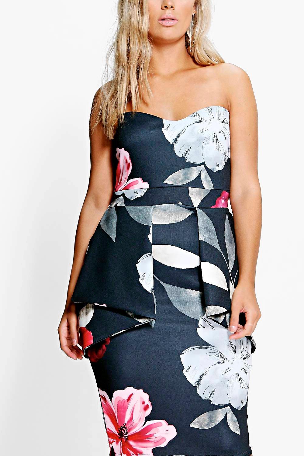 Peplum on sale floral dress