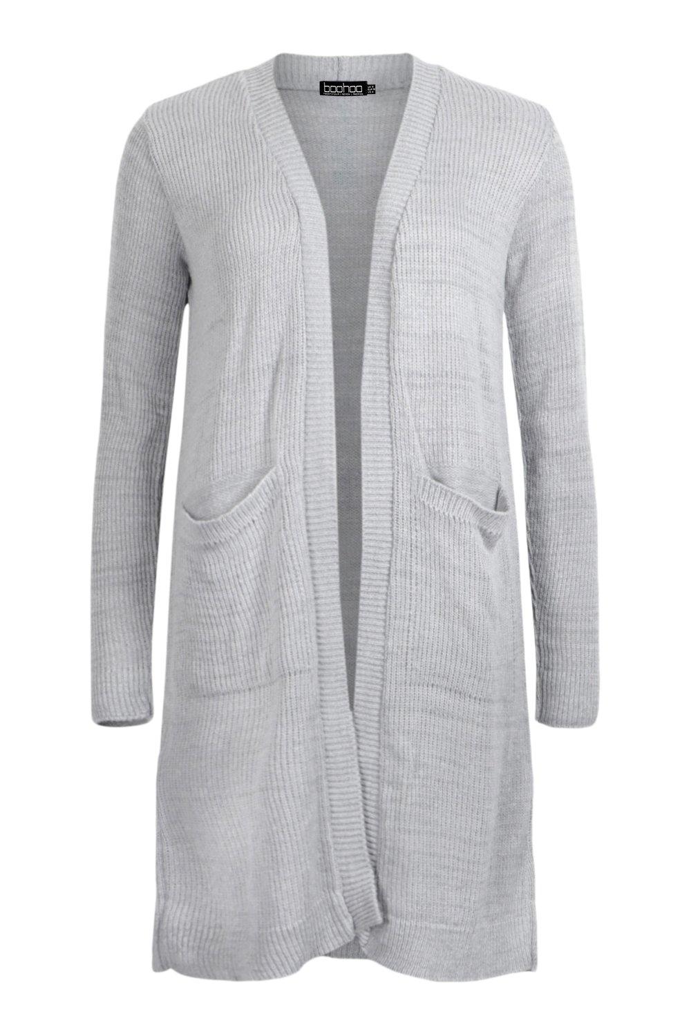 grey midi cardigan