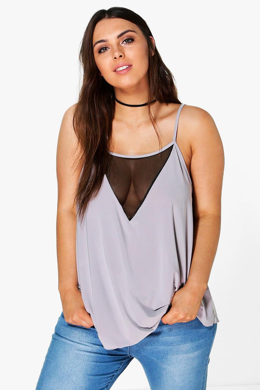 Smoke Plus Mesh Front Camisole image number 1