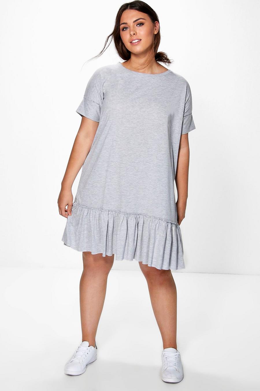 Plus Diana T-Shirt-Kleid mit Rüschensaum image number 1