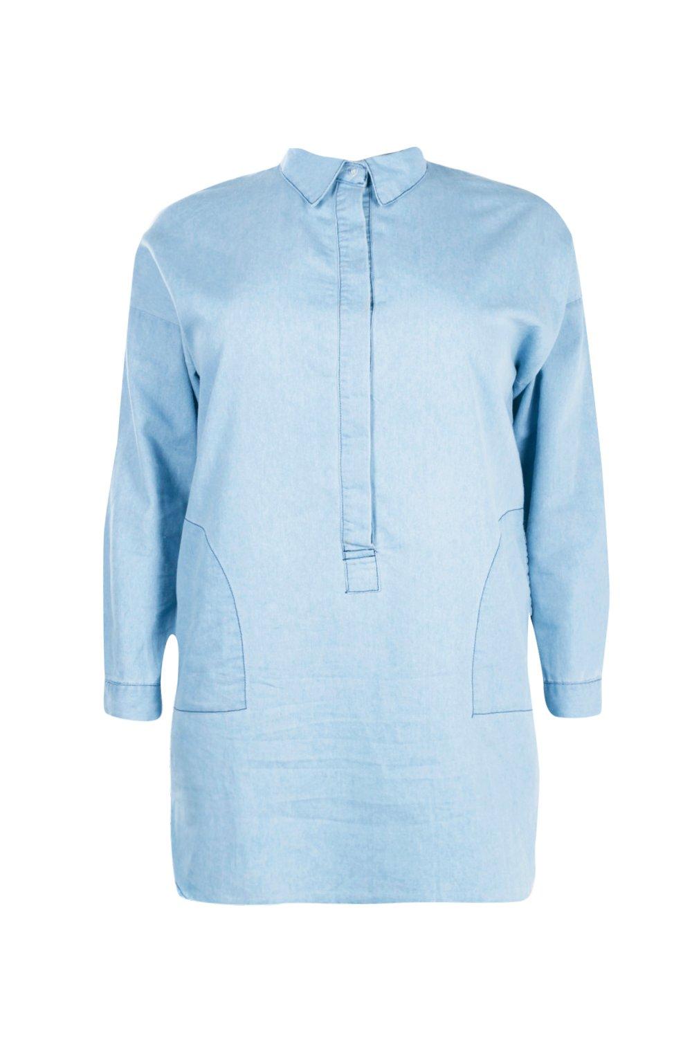 denim shirt dress plus size uk