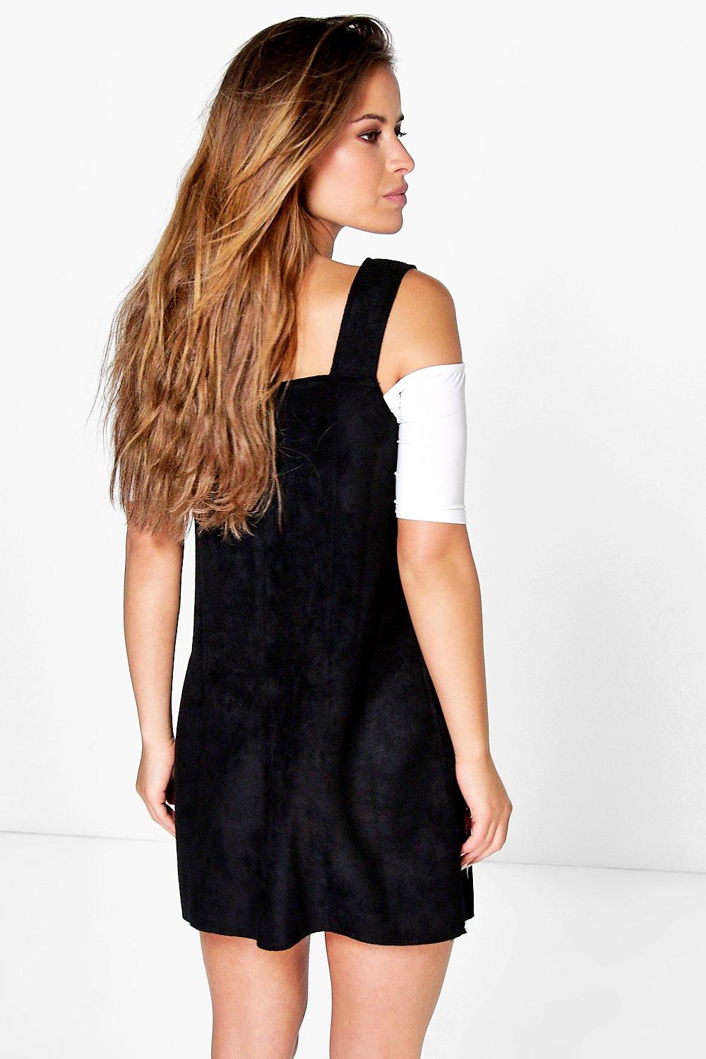 Boohoo suede hot sale dress