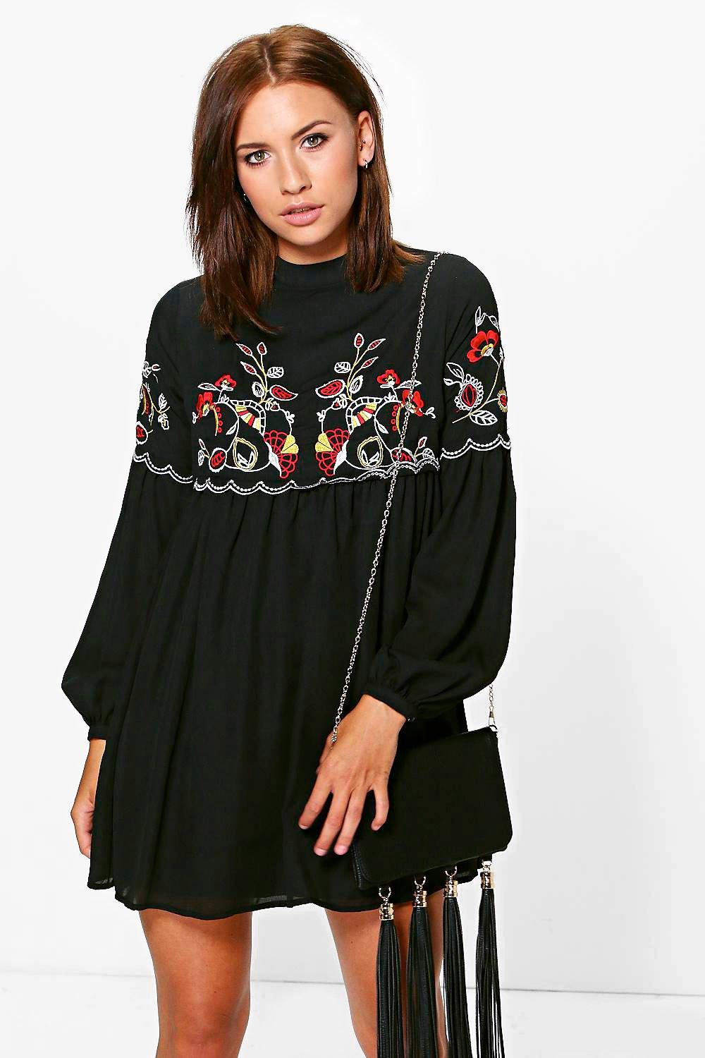 embroidered smock