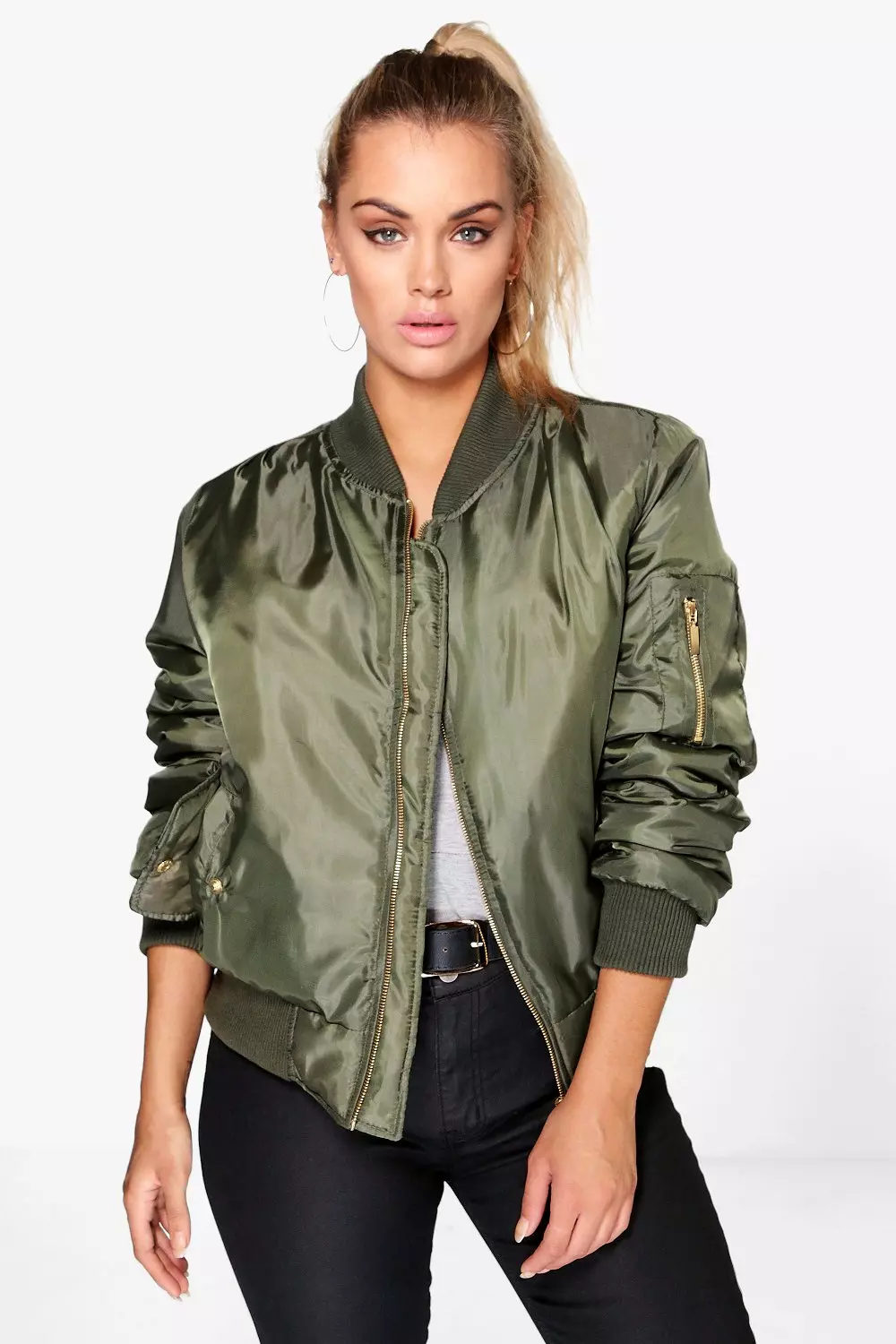 Olive green bomber jacket womens hot sale plus size