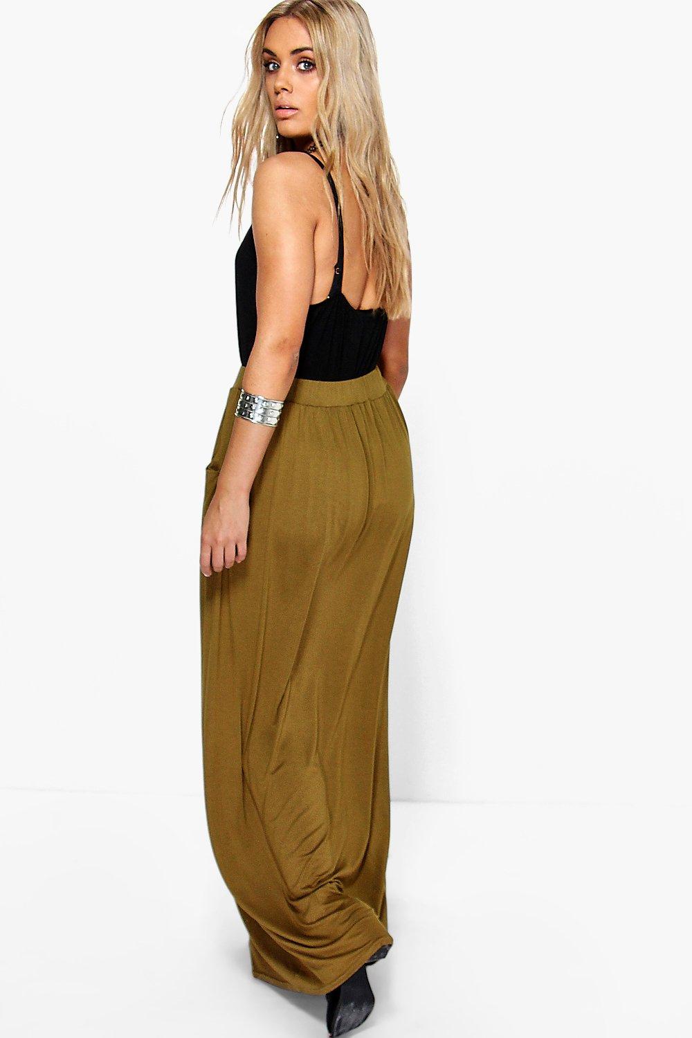 Boohoo jersey deals maxi skirt