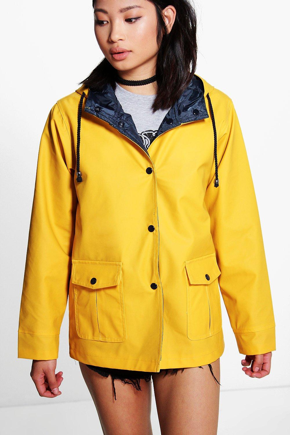 Boohoo yellow raincoat hotsell