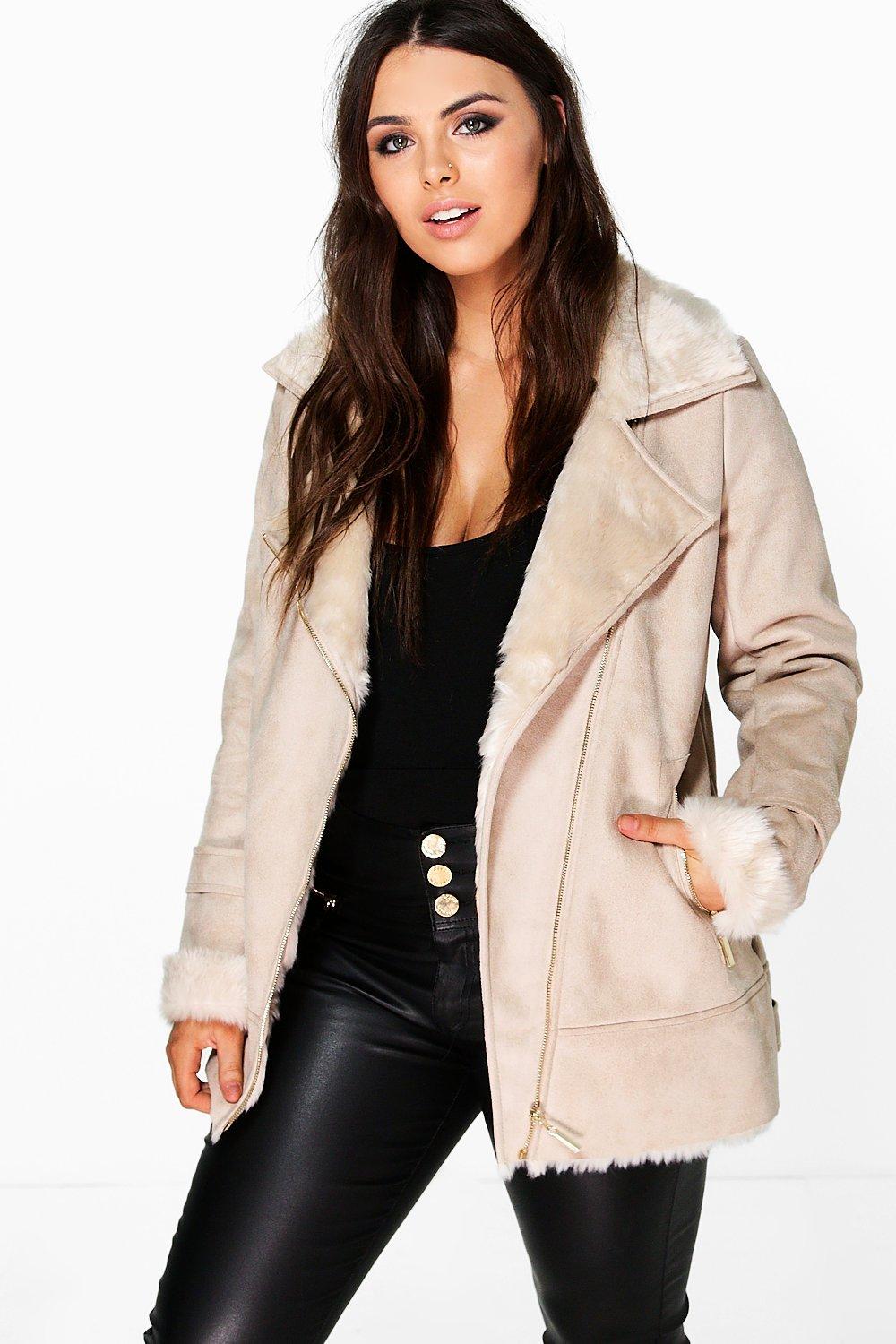 Nude aviator outlet jacket