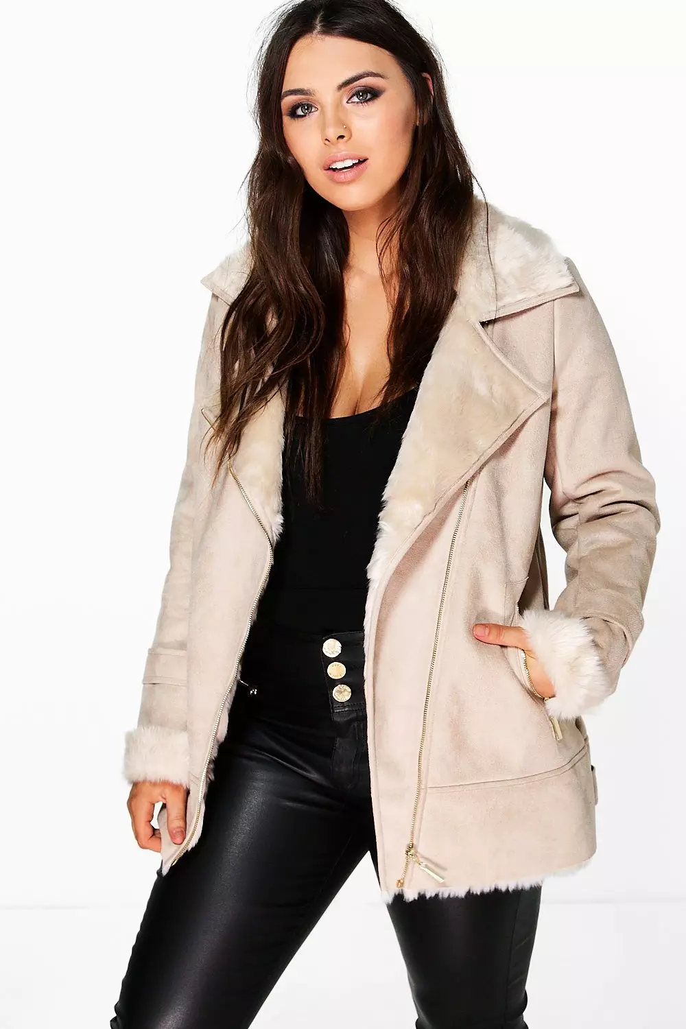 Nude aviator jacket best sale