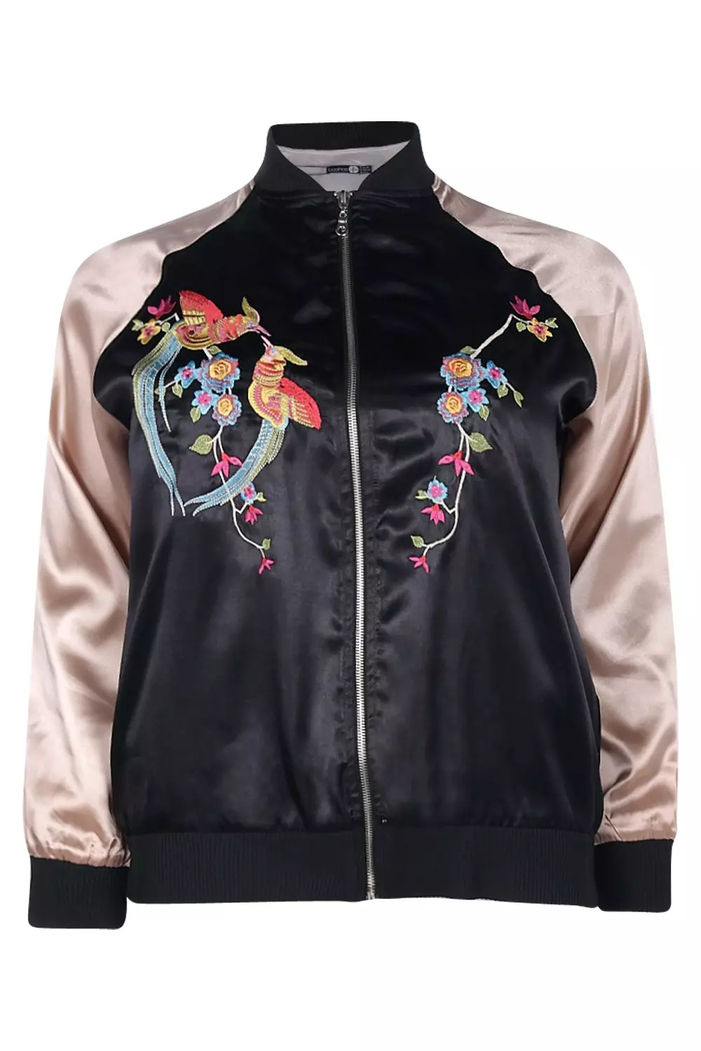 Teddy Embellished Appliquéd Satin Bomber Jacket