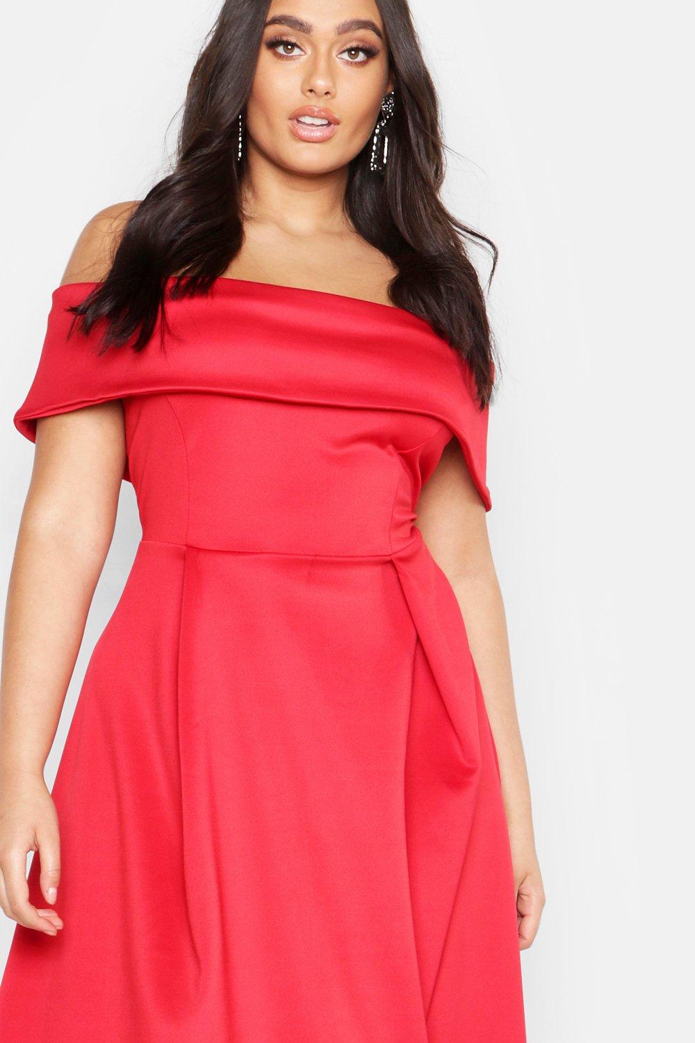 Women's Plus Double Layer Midi Dress