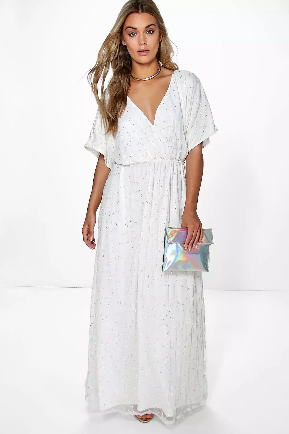 Boohoo plus 2024 sequin maxi dress