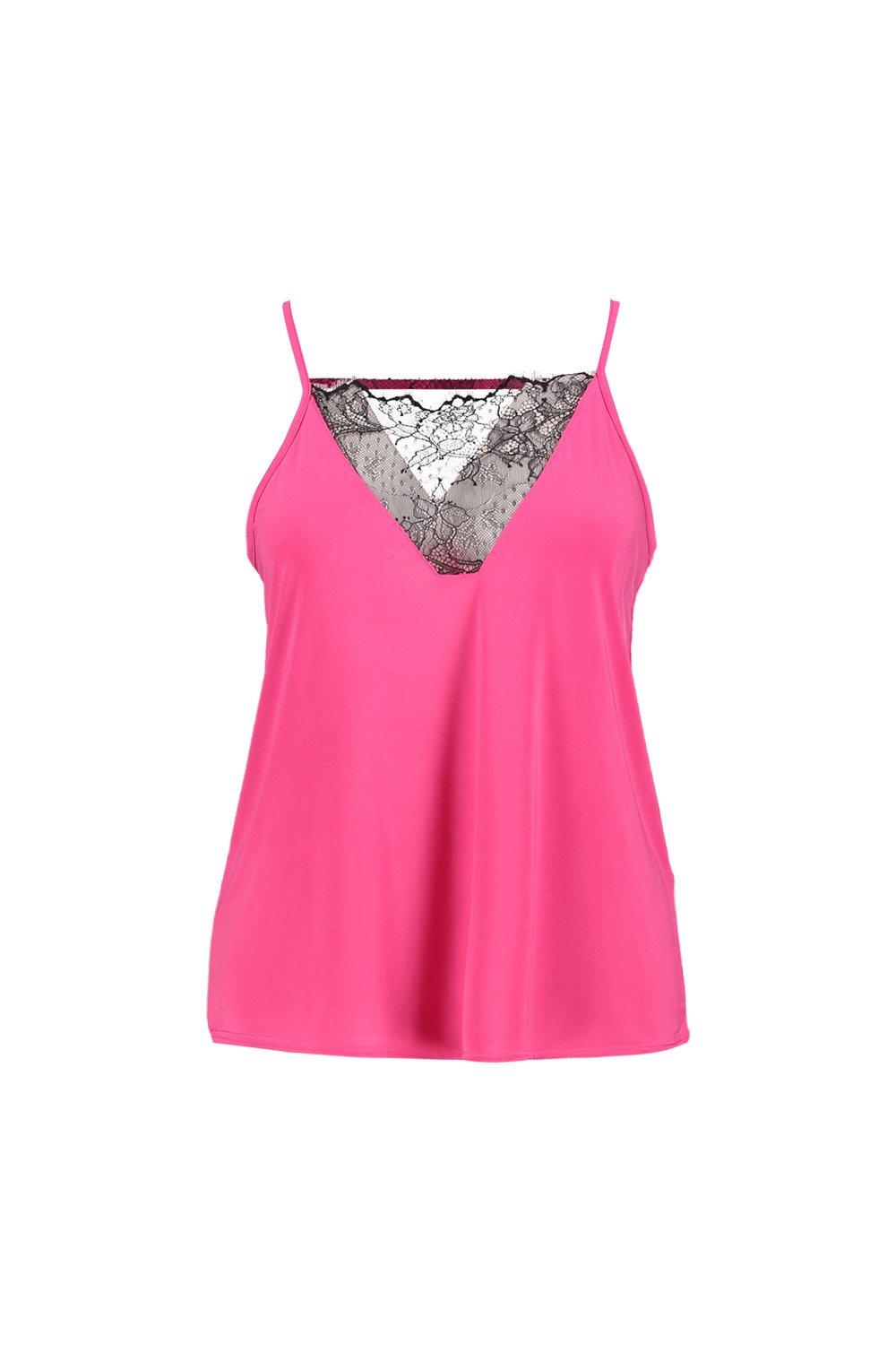 cerise pink cami top