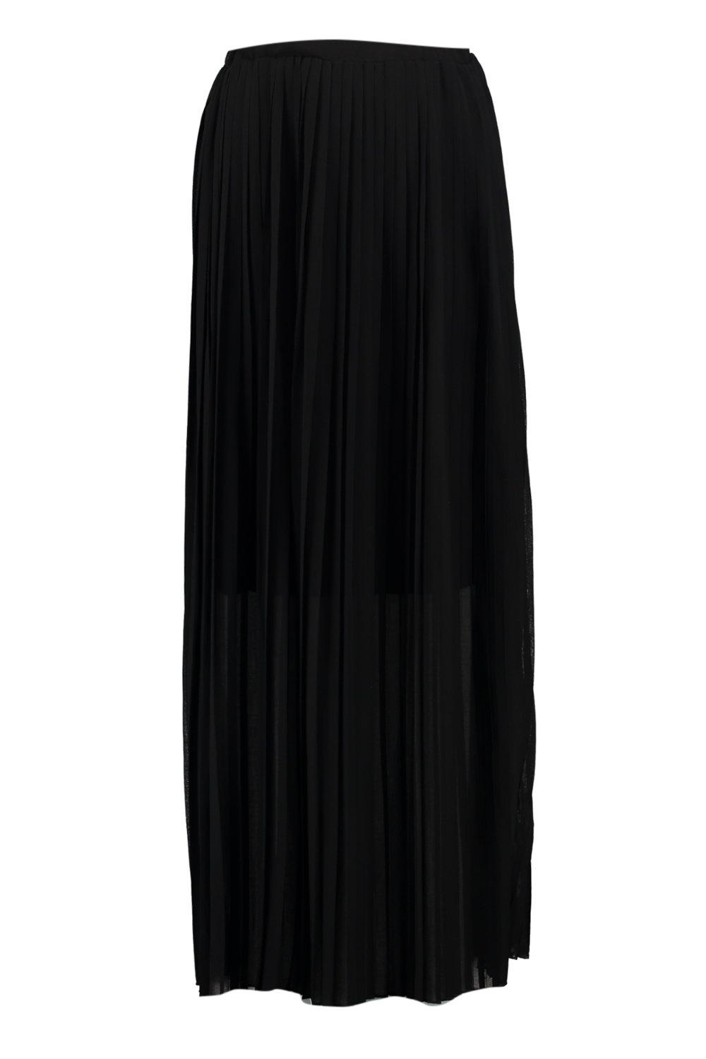 Chiffon pleated outlet maxi skirt boohoo