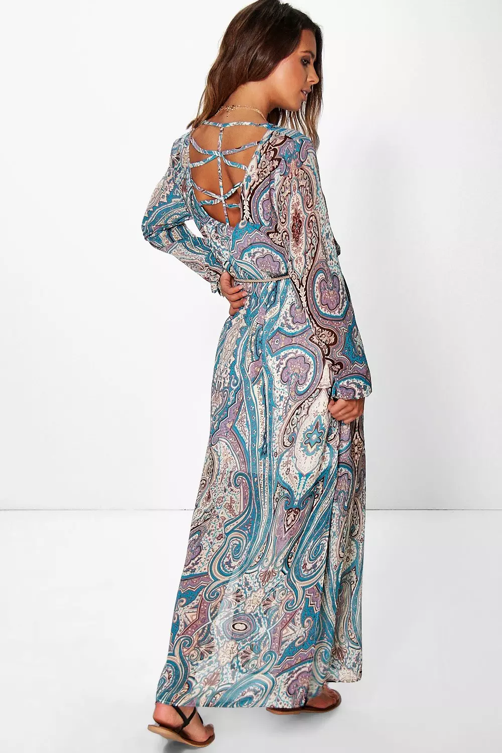 Boohoo paisley outlet maxi dress