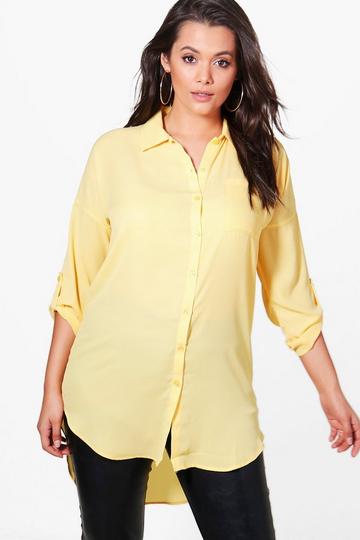 Plus Oversized Shirt lemon