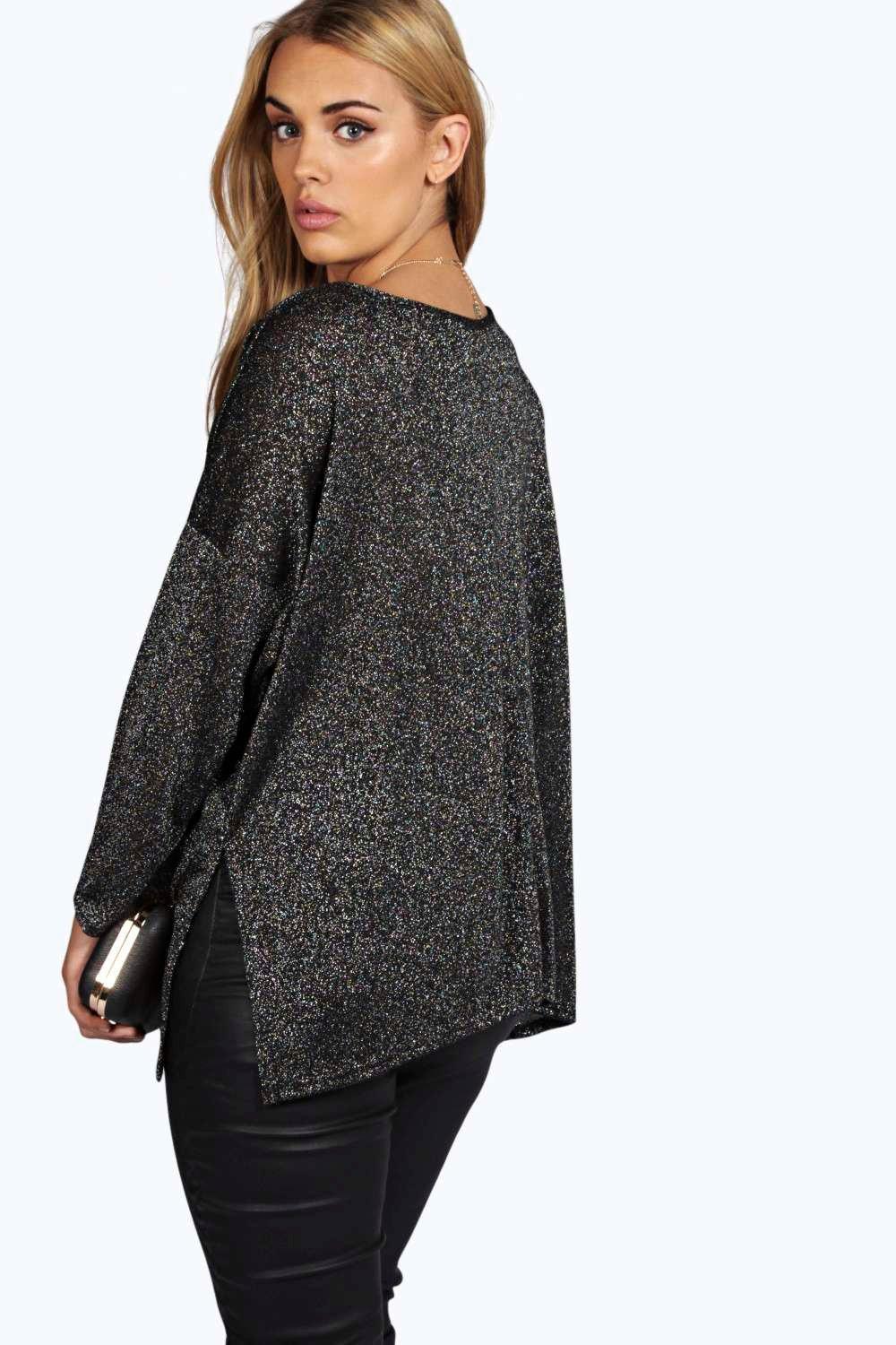 Plus size shop glitter jumper