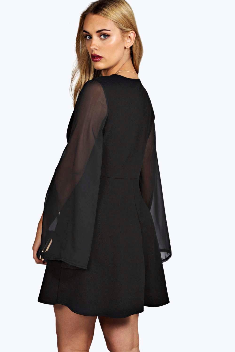 boohoo split sleeve dress