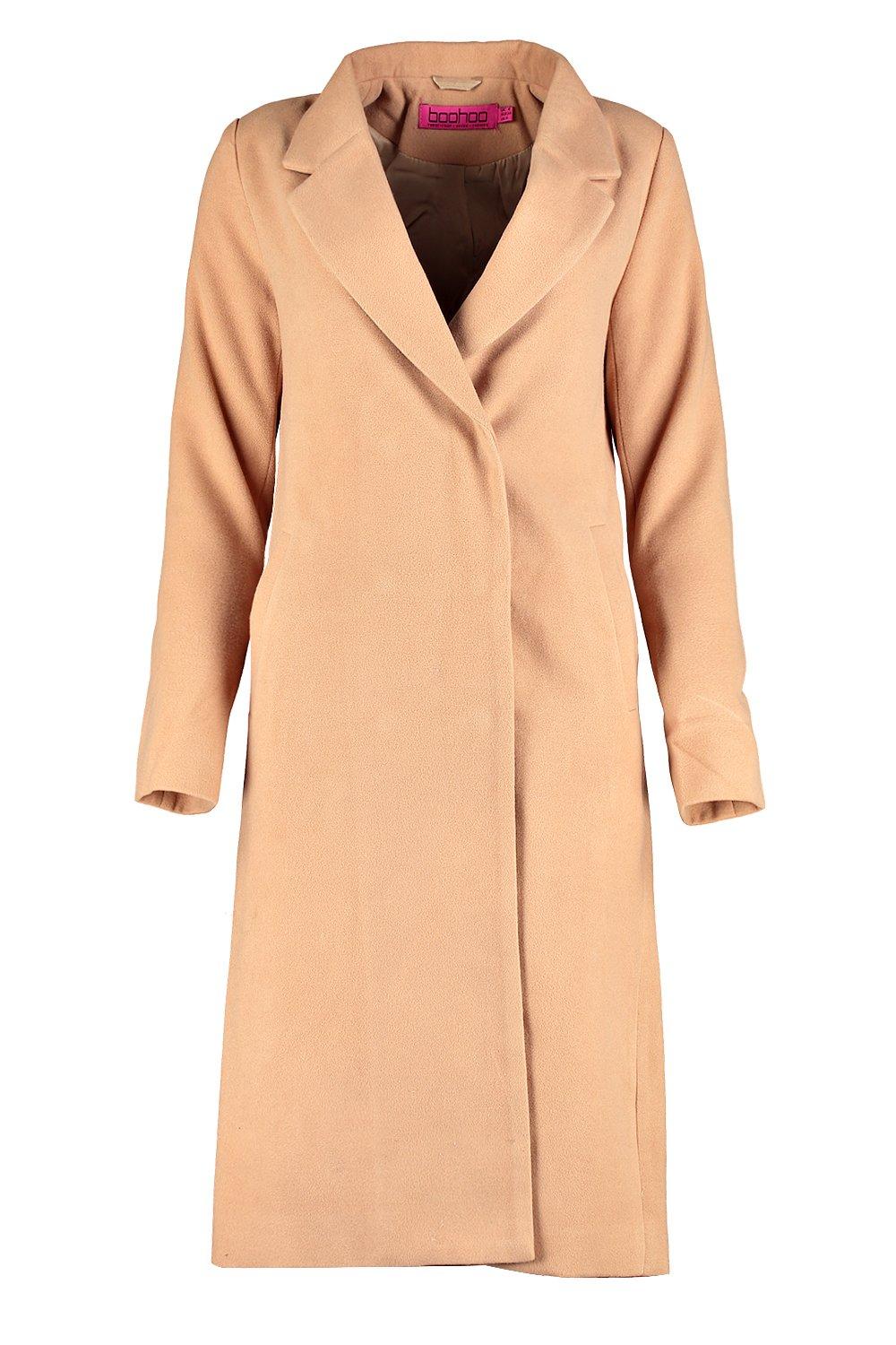 Boohoo petite hotsell camel coat