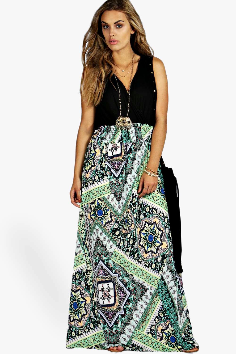 boohoo paisley maxi dress
