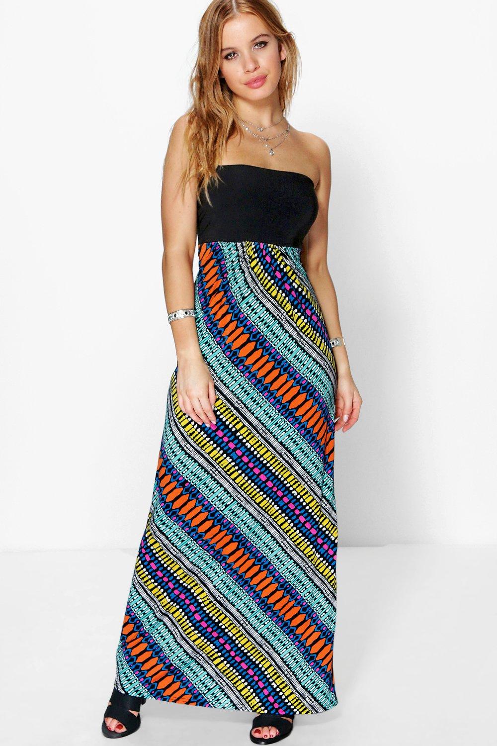 boohoo bandeau maxi dress