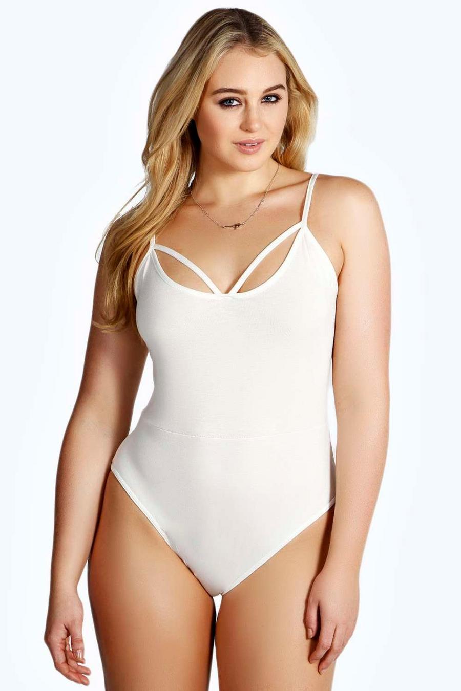 Plus Macy Strappy Front Bodysuit image number 1