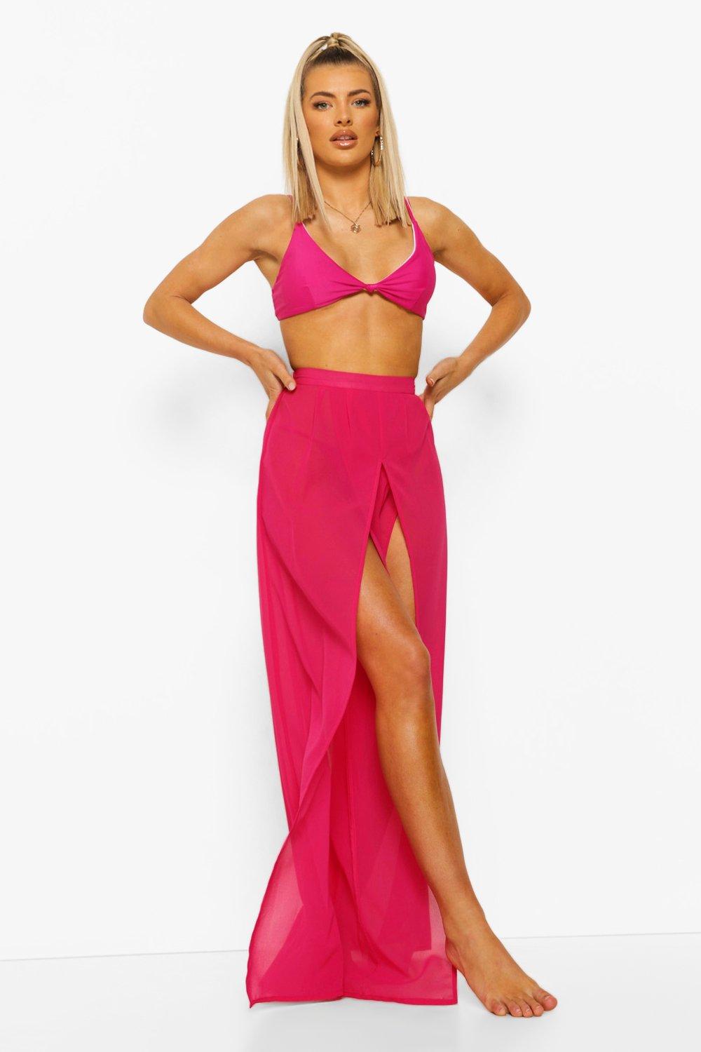 Chiffon Split Leg Beach Trousers