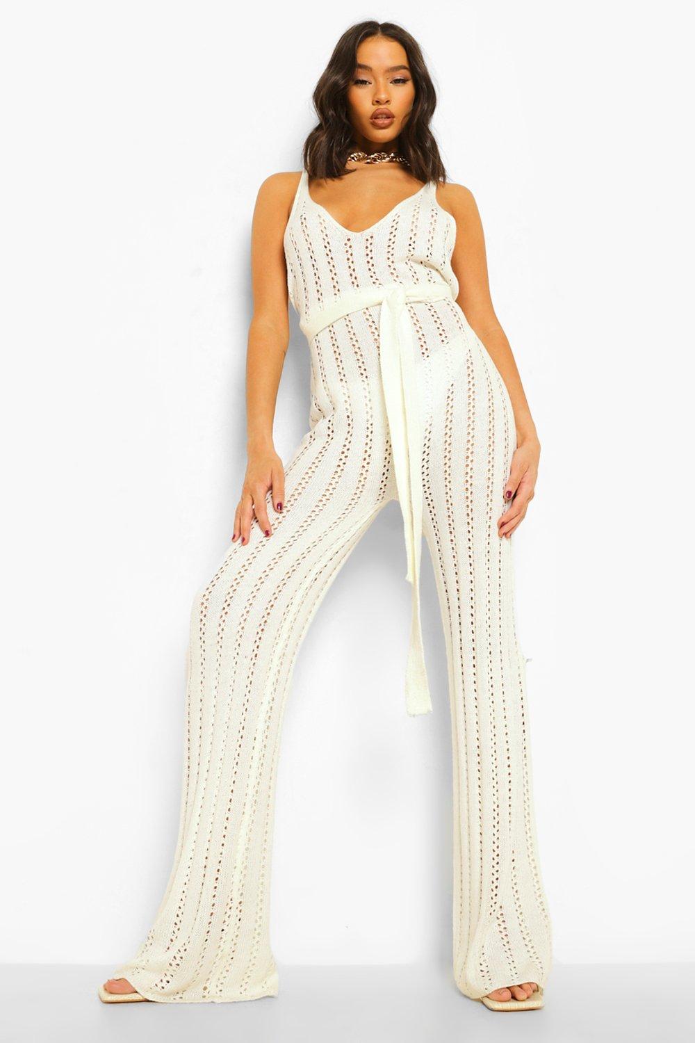 Knitted Contour Jumpsuit Beige Manière De Voir USA