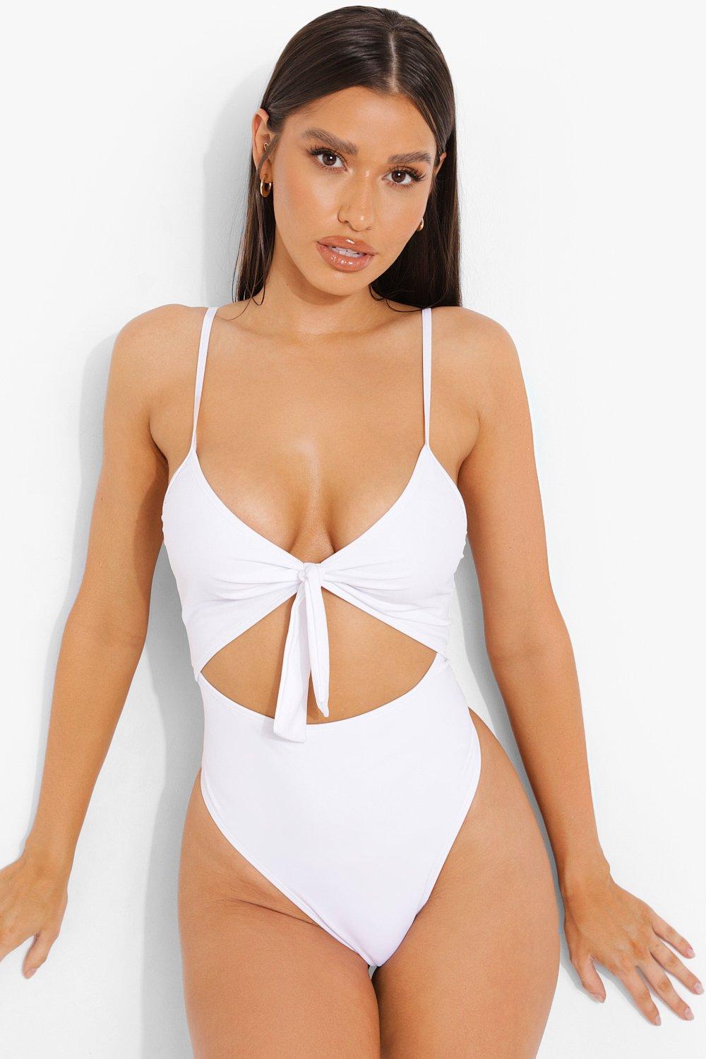 Cut out hot sale swimsuit boohoo