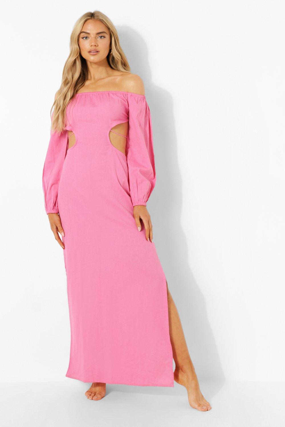 Essentials Tie Cut Out Maxi Beach Dress