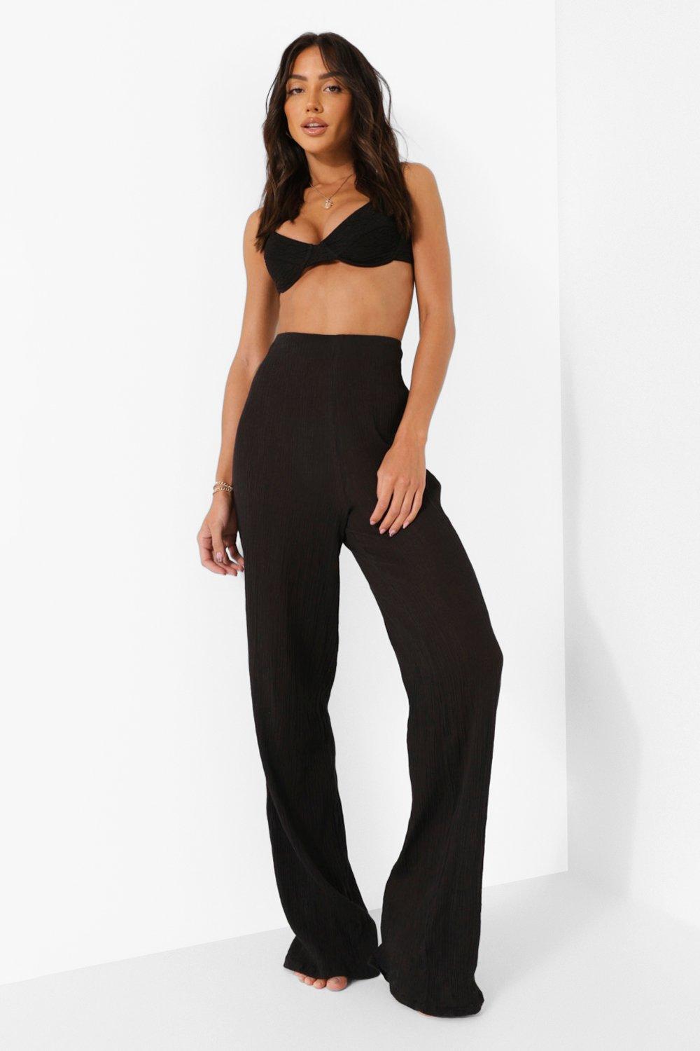 Black beachwear outlet trousers