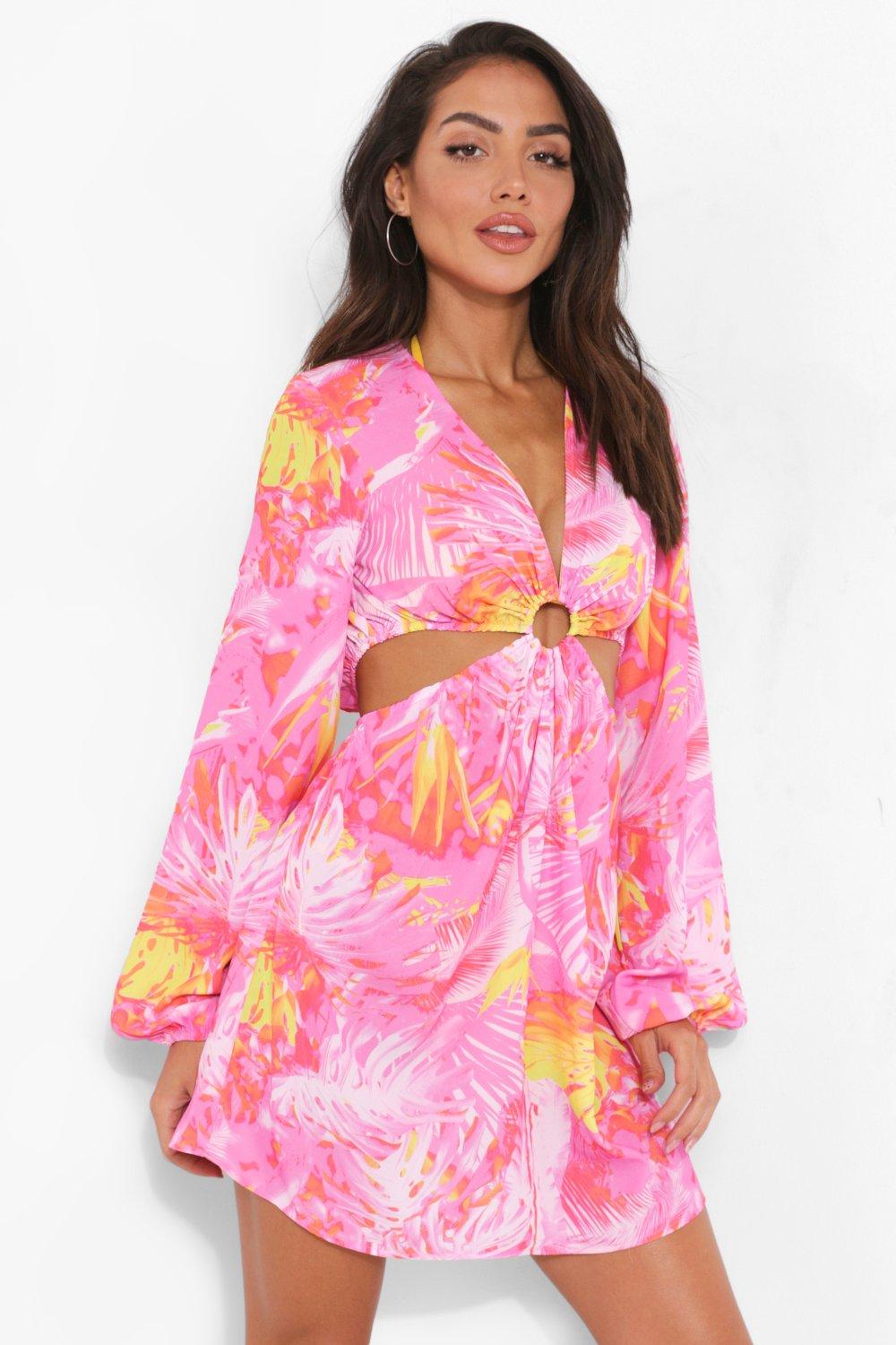 Boohoo 2025 tropical dress