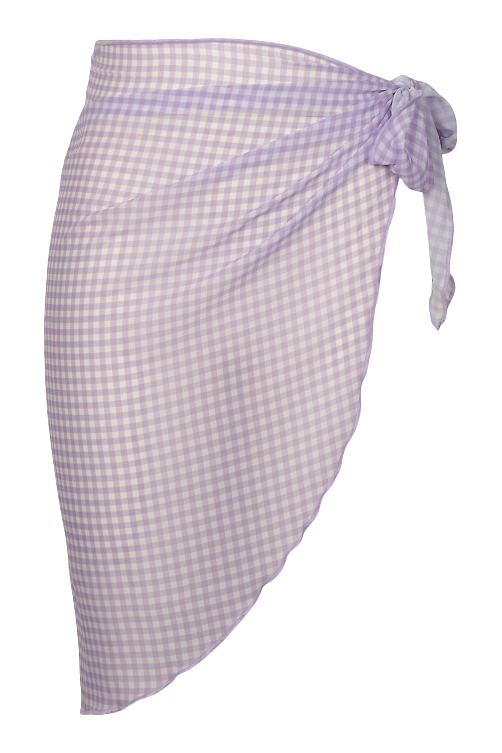 Gingham Print Sarong Skirt