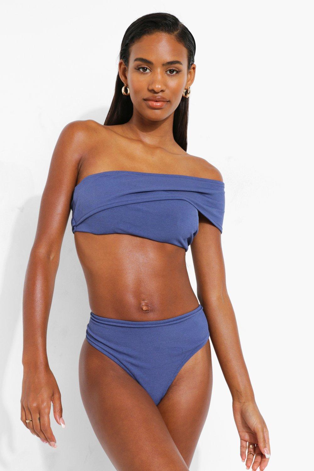 Ribbed bikini hot sale set