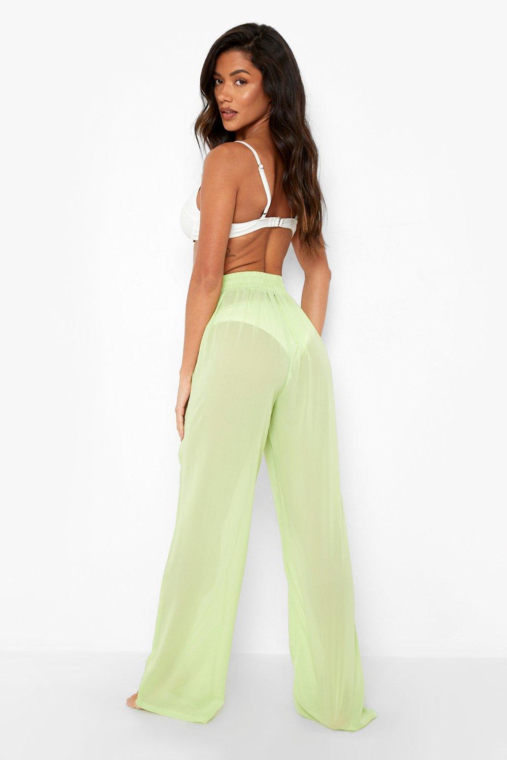 Pantalon outlet fluide transparent