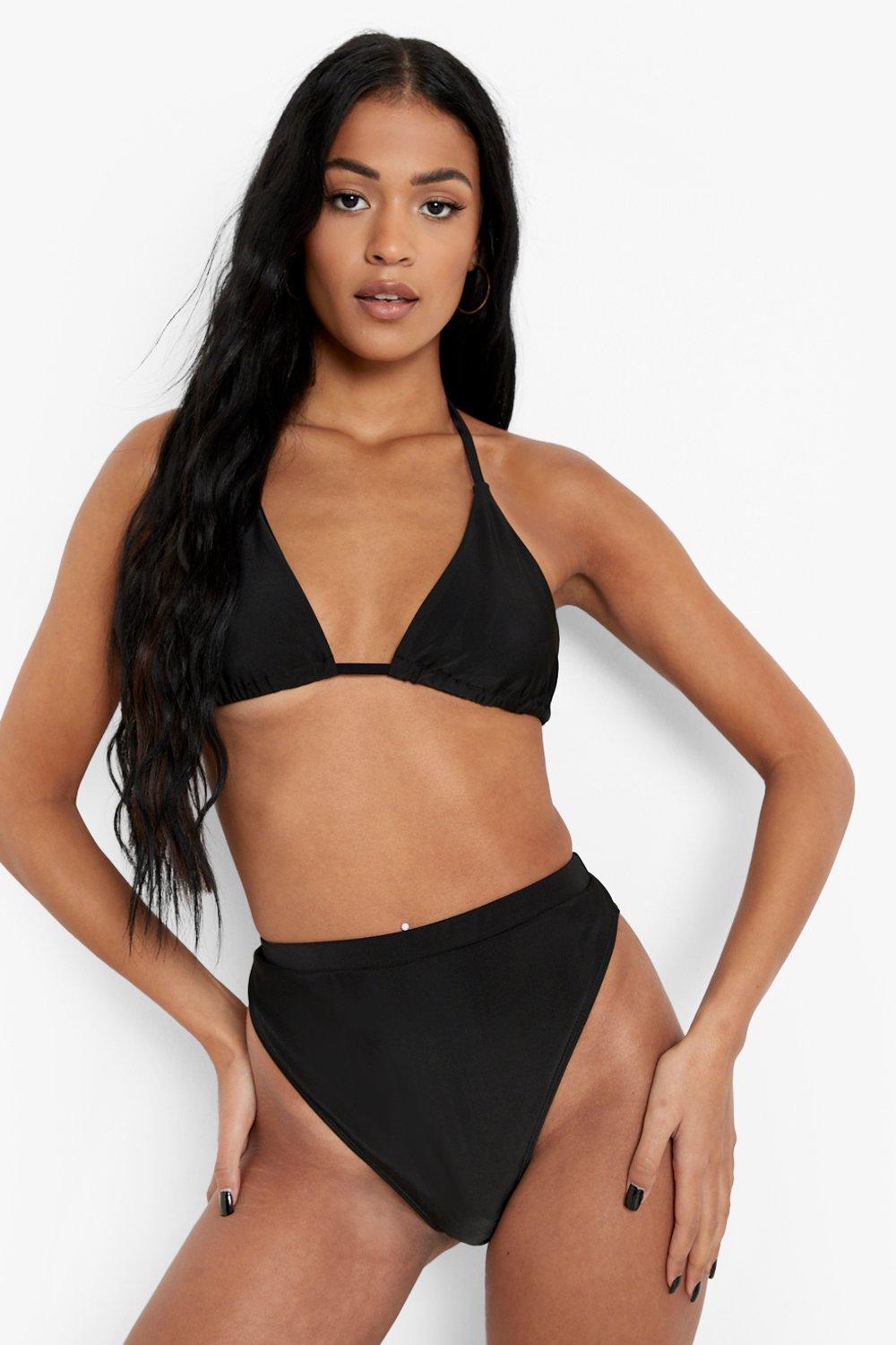 Bikini échancré taille online haute