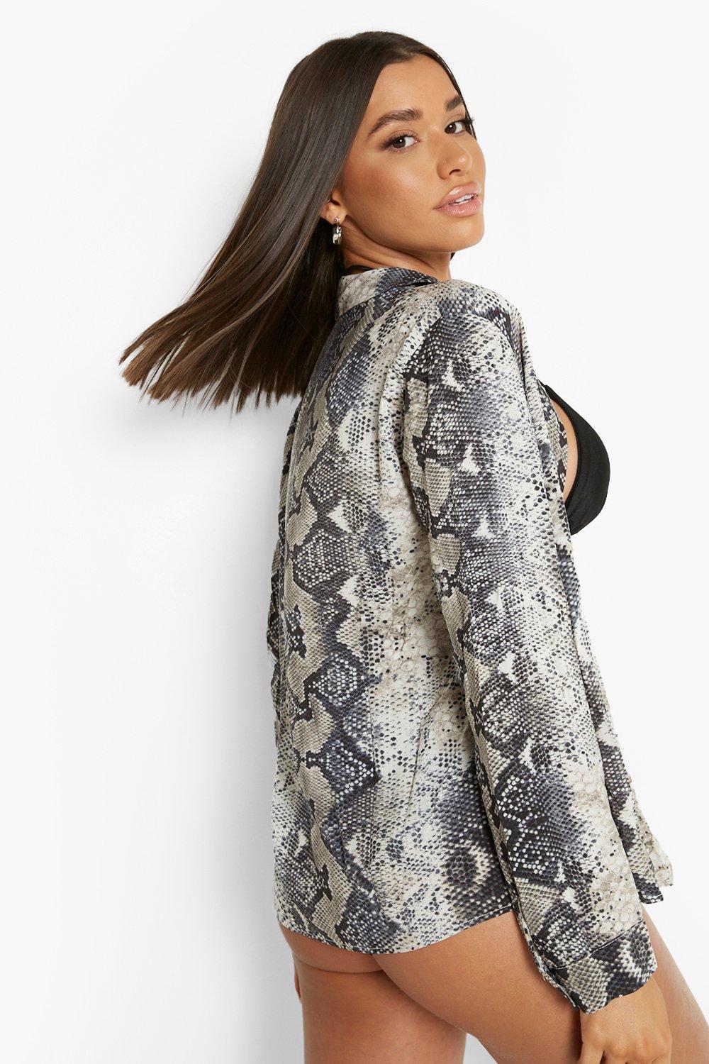 Snake print hot sale boohoo