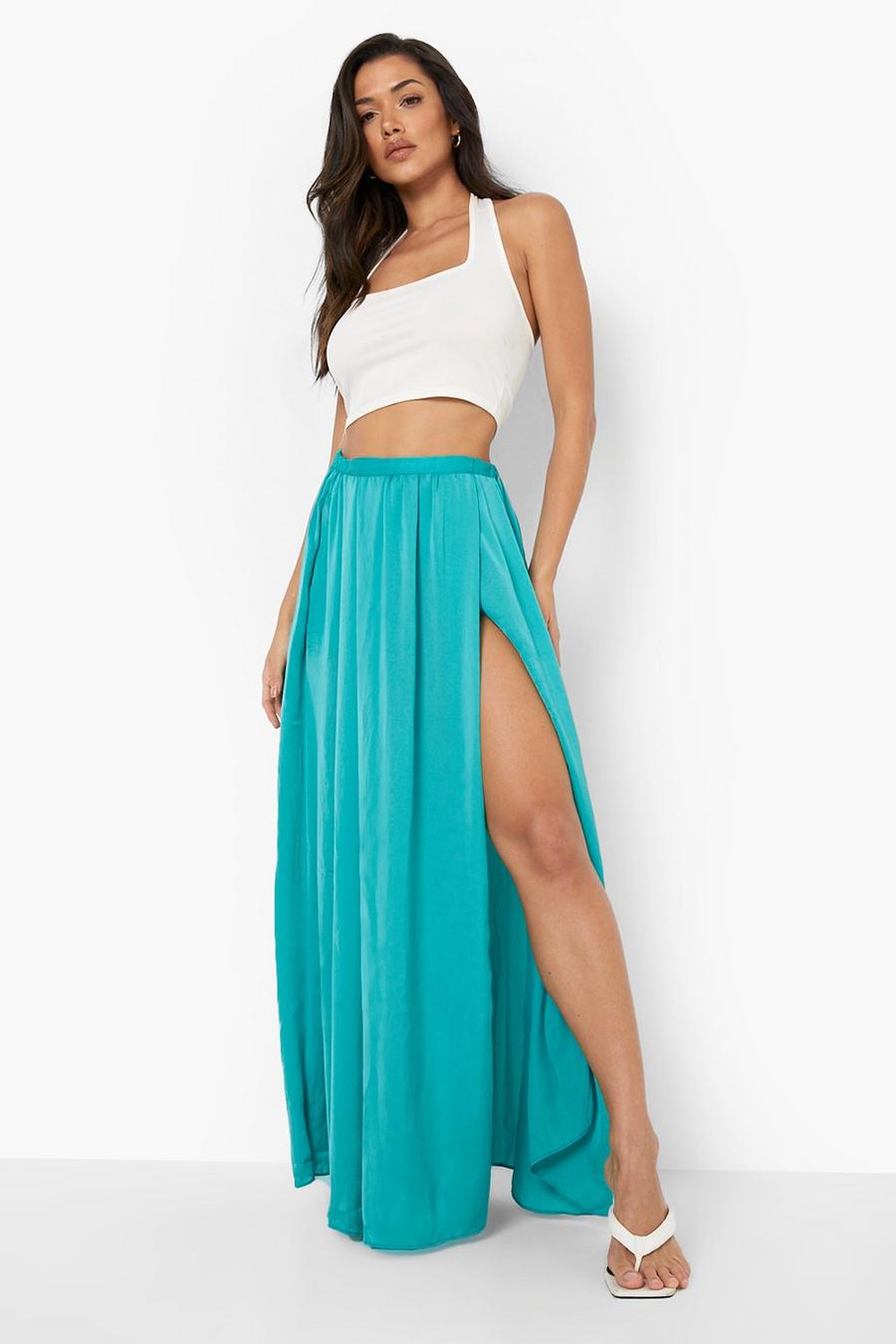 Emerald Premium Maxi Beach Skirt image number 1