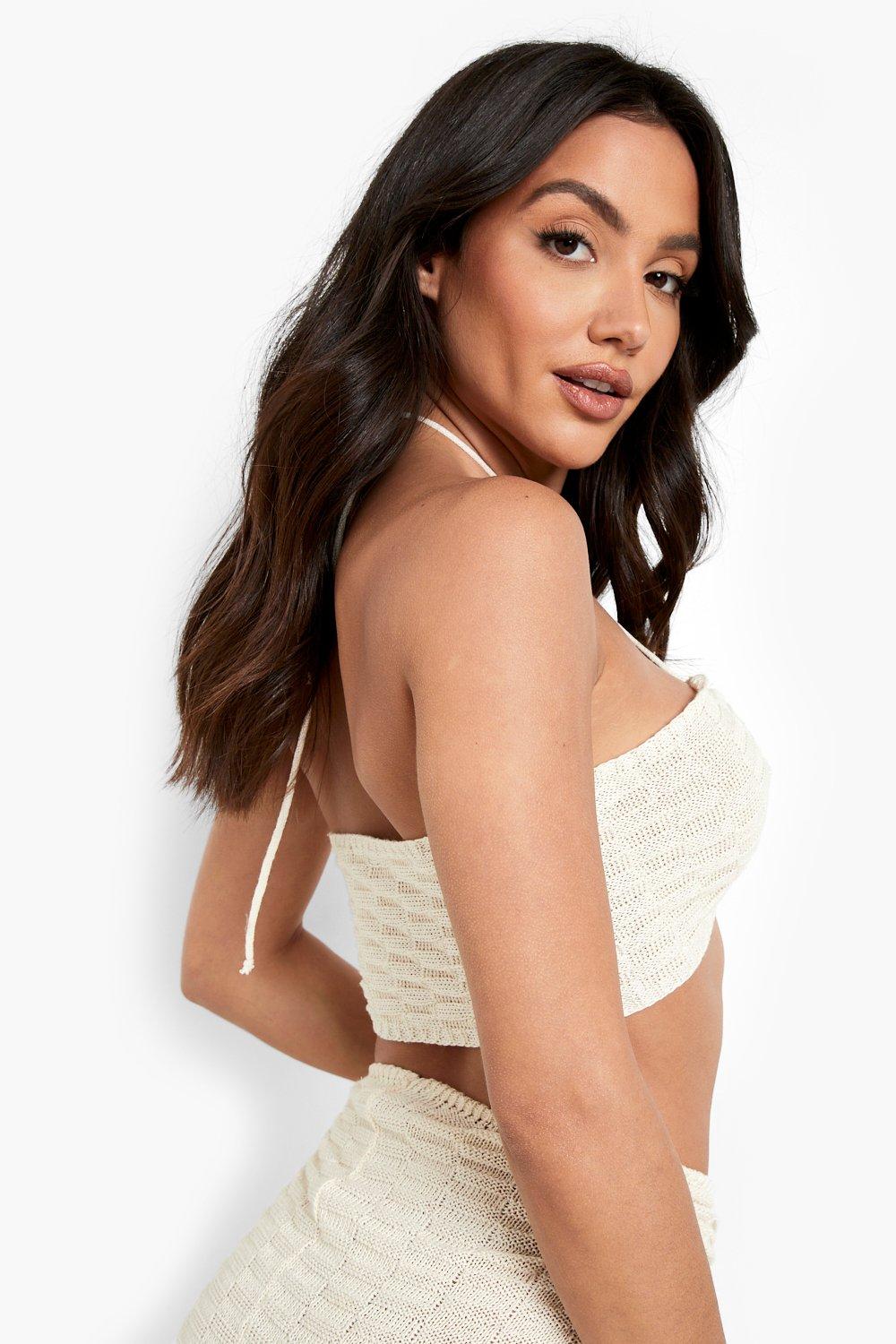YZNLOQ Women Hollow Out Crochet Knit Tops,Summer See Through
