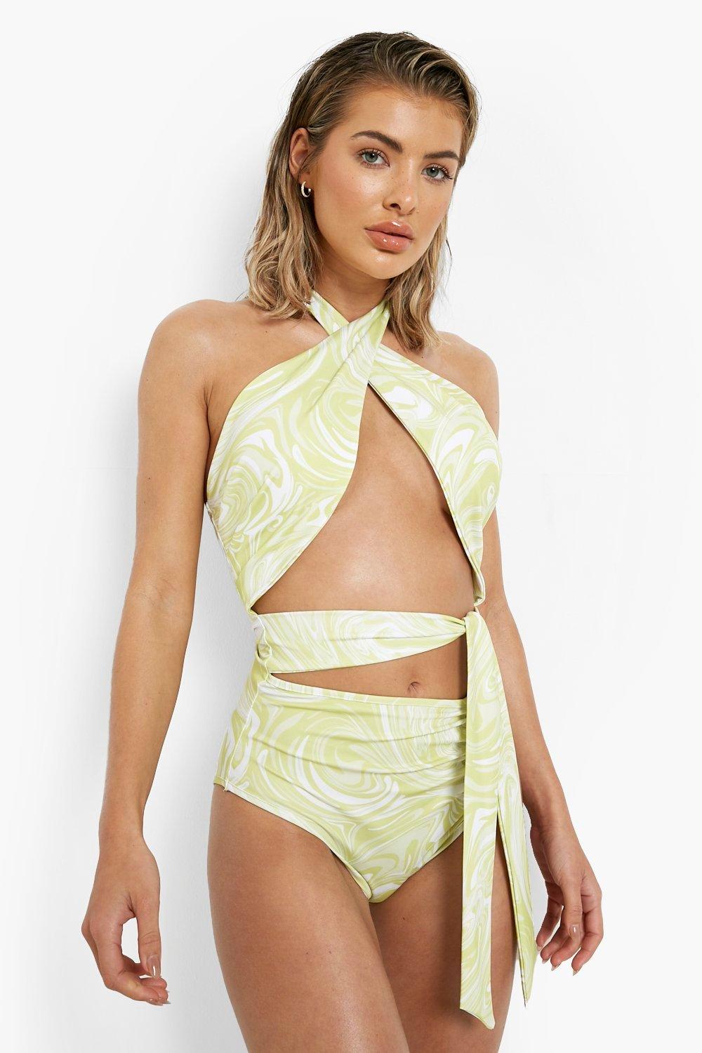 Halter Neck Tie Swimsuit