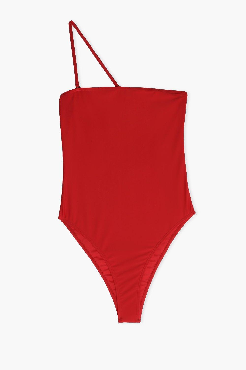 Red swimsuit hot sale boohoo