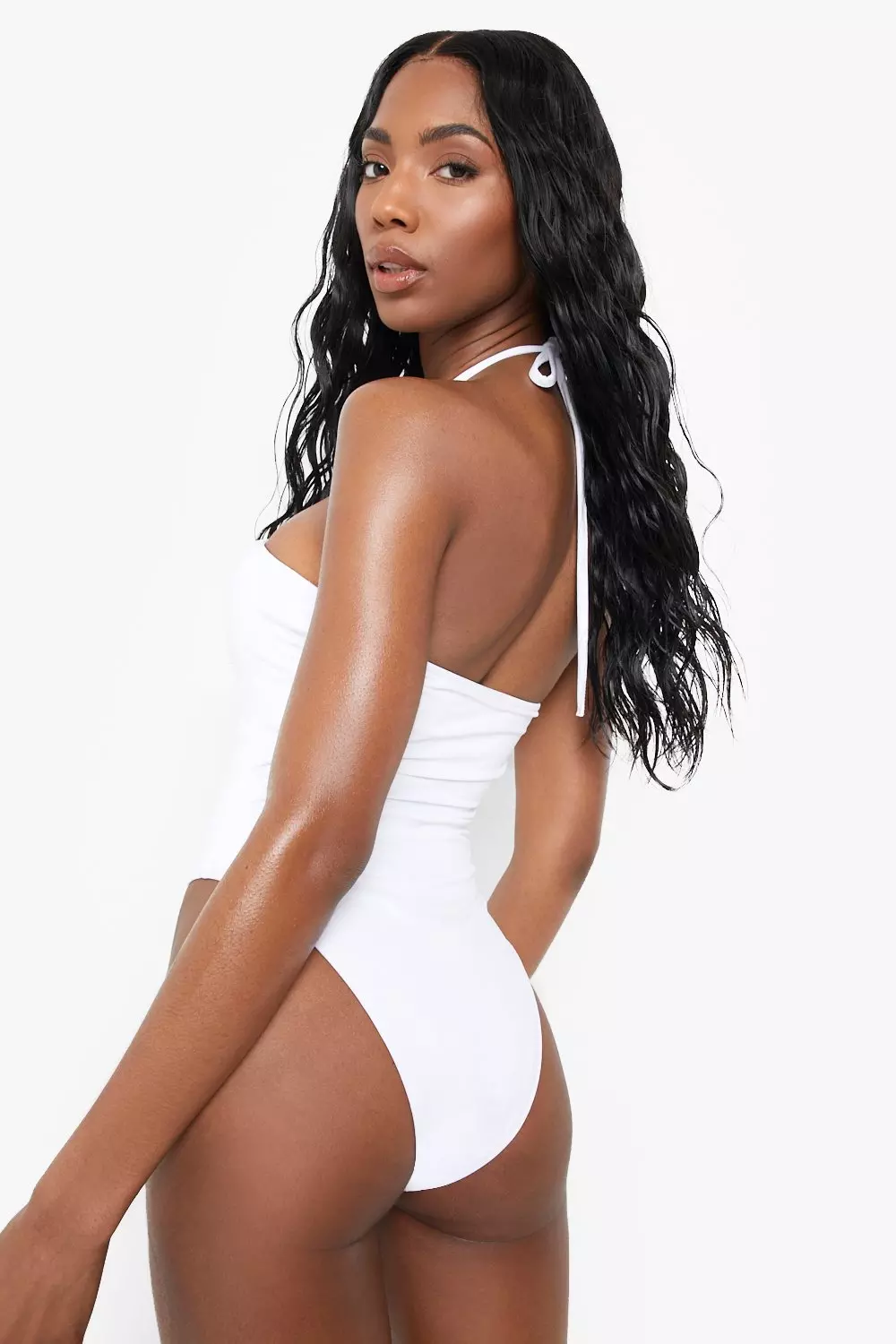 High leg cheap padded swimsuit