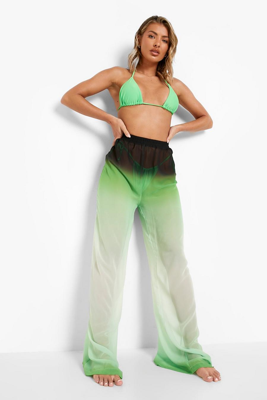 Green Ombre Wide Leg Beach Pant image number 1