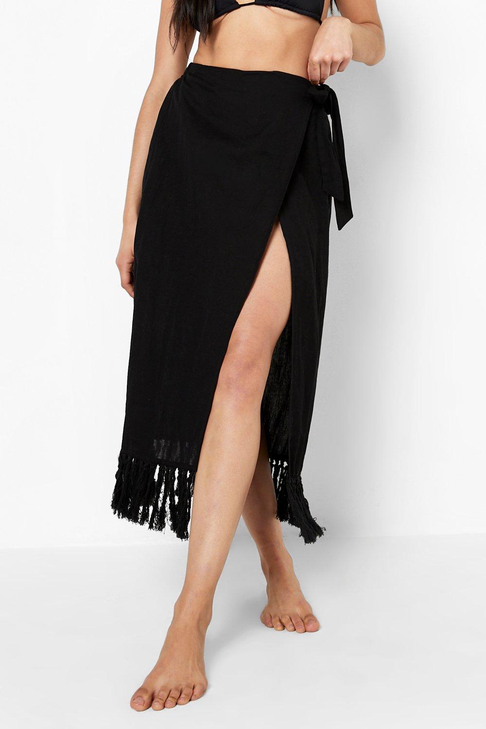 FINAL SALE- Filli tie-knot bodycon slit skirt