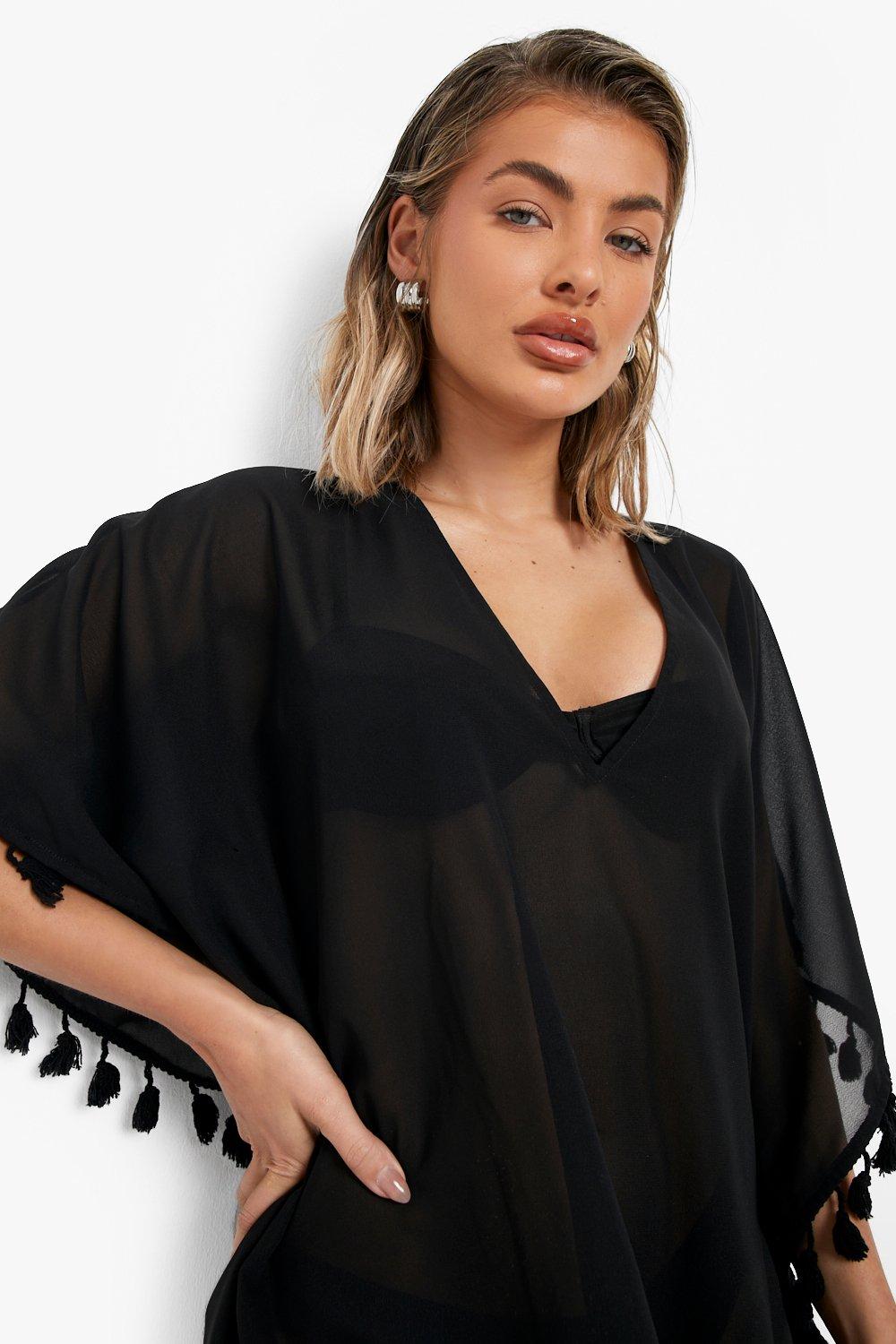 Tassel Detail Beach Kaftan boohoo