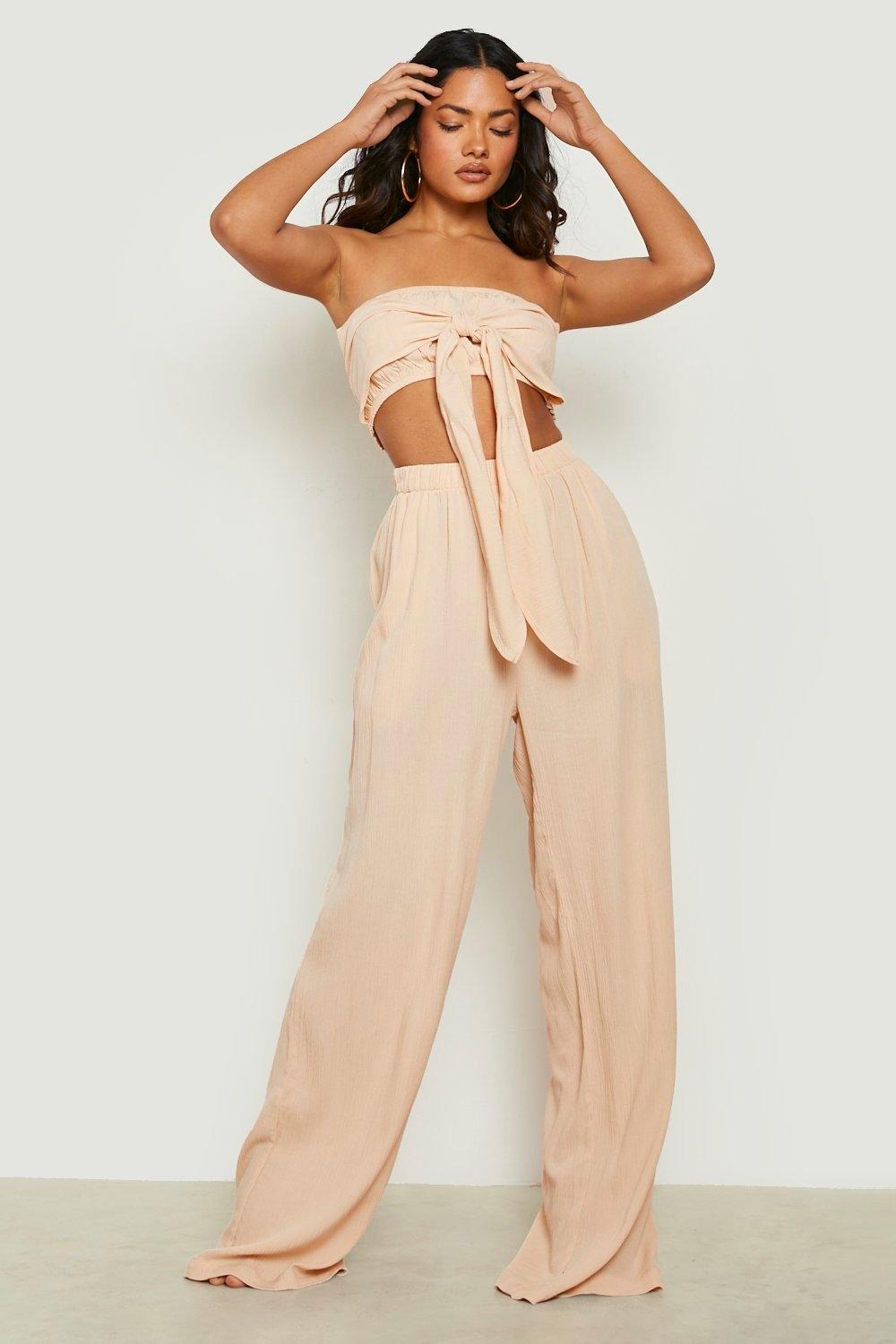 beige beach pants